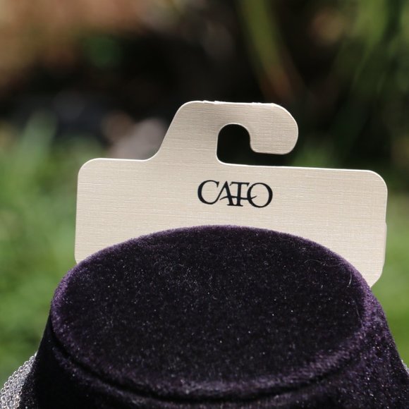 Boho Statement Necklace Large Link Silvertone NWT - Picture 5 of 6